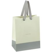 Пакет подарочный 18*23*10см MESHU «Duotone.Yellow-grey», отд. фольгой, матовая ламинация (0458)