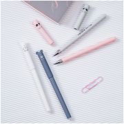 Ручка гелевая стираемая MESHU «Cutes» синяя, 0,5мм, софт-тач, корпус ассорти, с топпером (5982)