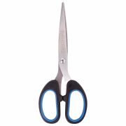 Ножницы BRAUBERG «Classic+», 160 мм, черно-синие, классической формы, резиновые вставки, 236447