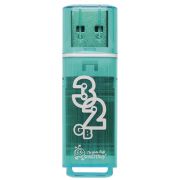 Флеш-диск 32 GB, SMARTBUY Glossy, USB 2.0, зеленый, 512784