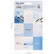 Наклейки бумажные MESHU «Gold mountains», 12*21см, фольга, 9 наклеек (6596)