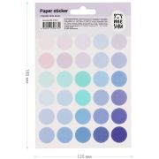 Наклейки бумажные MESHU «Trecker dots blue», 12*18см, 30 наклеек (6732)