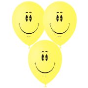Воздушный шар, 30см, ПатиБум «Смайл Yellow», пастель, шелк (1168)