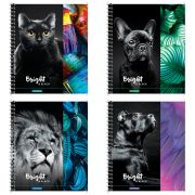 Тетрадь 80л., А5, клетка на гребне ArtSpace «Животные. Bright&black», (7577)