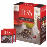 Чай TESS «Earl Grey» черный с бергамотом с цедрой лимона, 100 пакетиков, 621965 (2518)