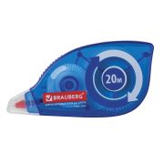 Корректирующая лента BRAUBERG 5 мм х 20 м, корпус синий, механизм перемотки, 227799