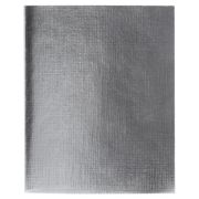 Тетрадь бумвинил А5, 96 л., скоба, офсет №1, линия, с полями, СЕРЕБРО Metallic, HATBER, 96Т5бвВ2