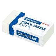 Ластик BRAUBERG «Original», 38х20х10 мм, белый, прямоугольный, 228073