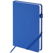 Ежедневник недатированный А5, BRAUBERG «Finest» под кожу, резинка, 136 л., синий, 111872